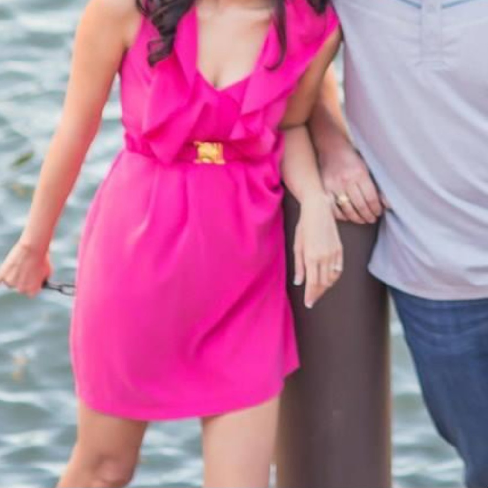 Hot pink H&M dress